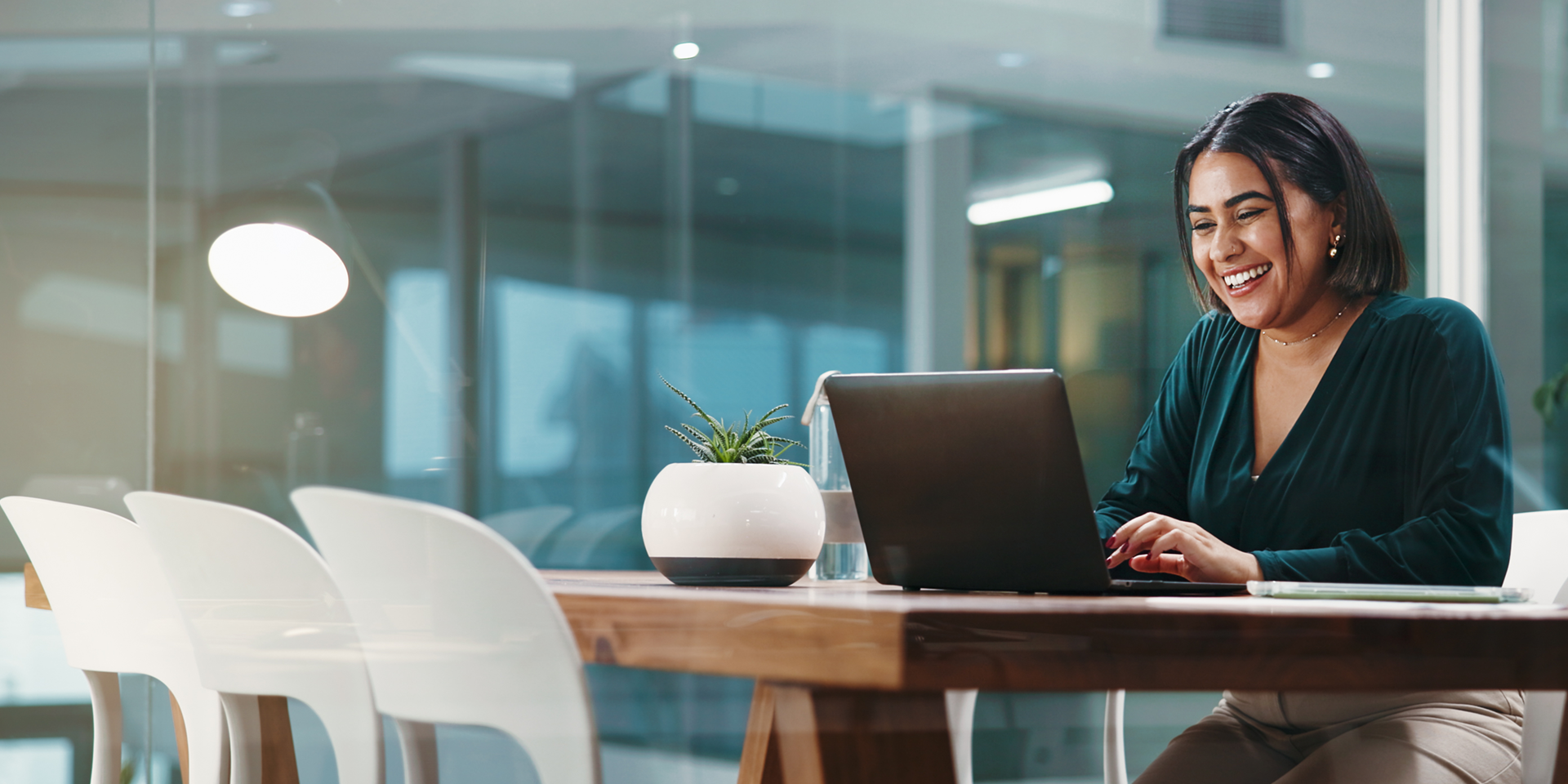 Professional woman in modern office setting
